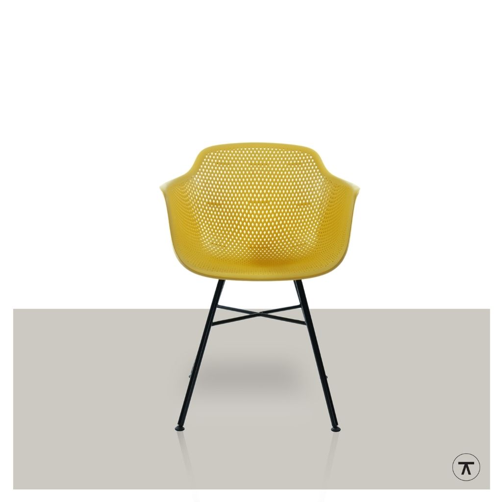 eetkamerstoel-indy-kick-geel-zwart-voorkant