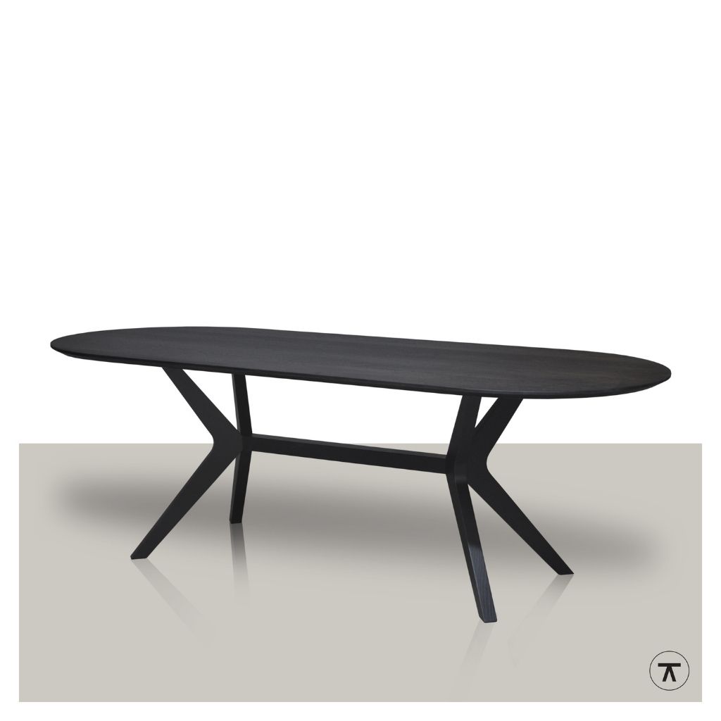 Slim-plat-ovale-eettafel-eikenhout-met-elegant-eiken-onderstel-zwart