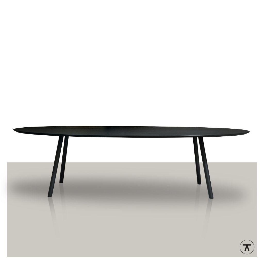 The-Best-scandinavische-luxe-ovale-eettafel-met-ronde-poot-zwart-zijkant