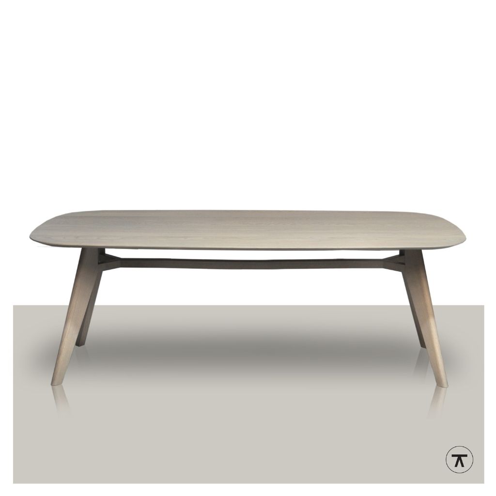 Twins-Deens-ovale-eiken-eettafel-met-rank-houten-onderstel-onderling verbonden-zeep