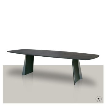Fins ovale tafel met Emmet metalen onderstel
