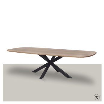 Fins ovale tafel Matrix48 naturel eikenhout