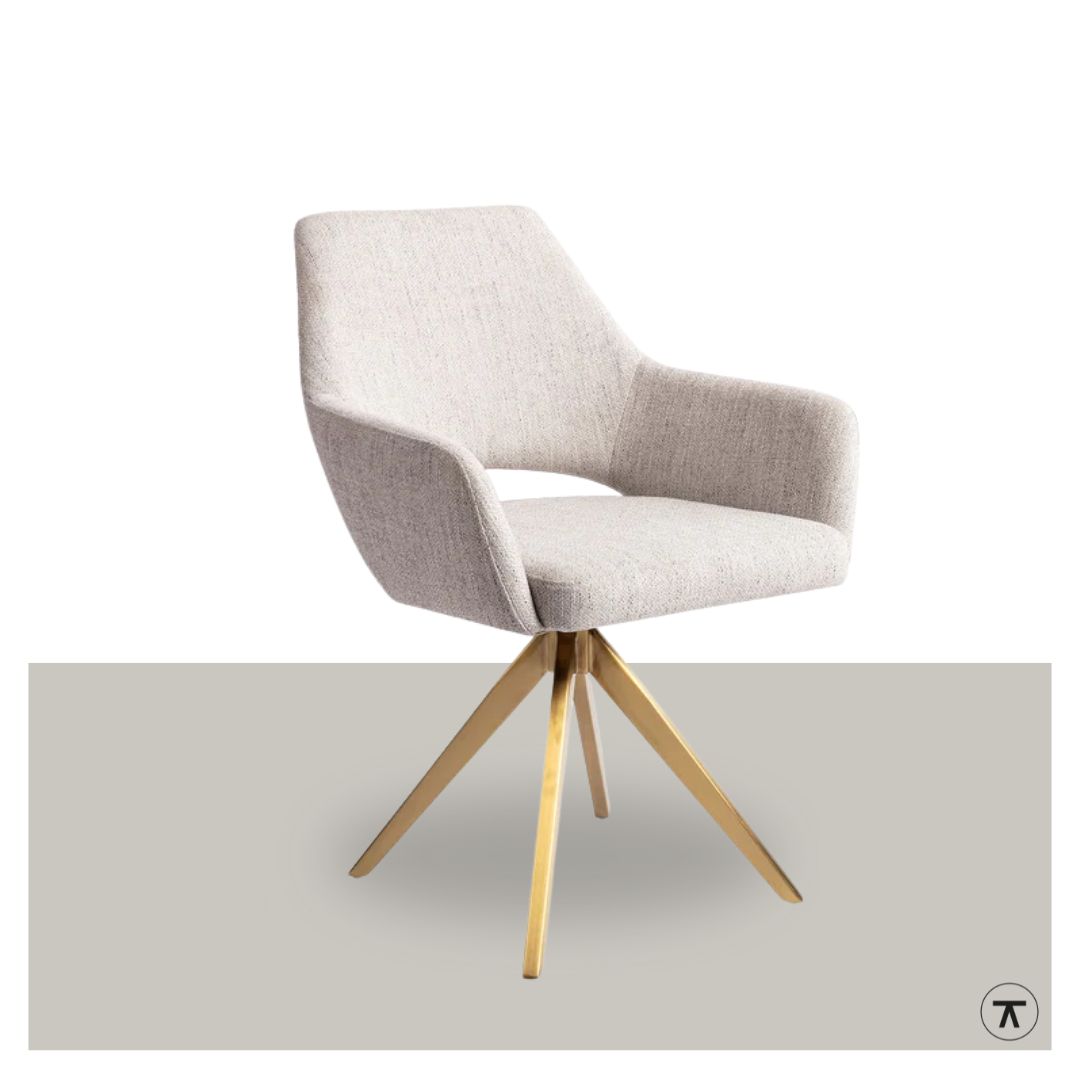 Stoel Yanai - gouden-draaionderstel