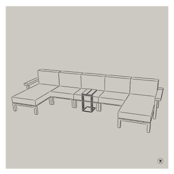 Royaal loungebank 3 zits