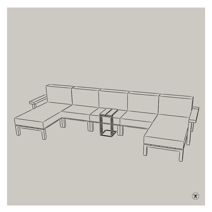 Royaal loungebank 3 zits