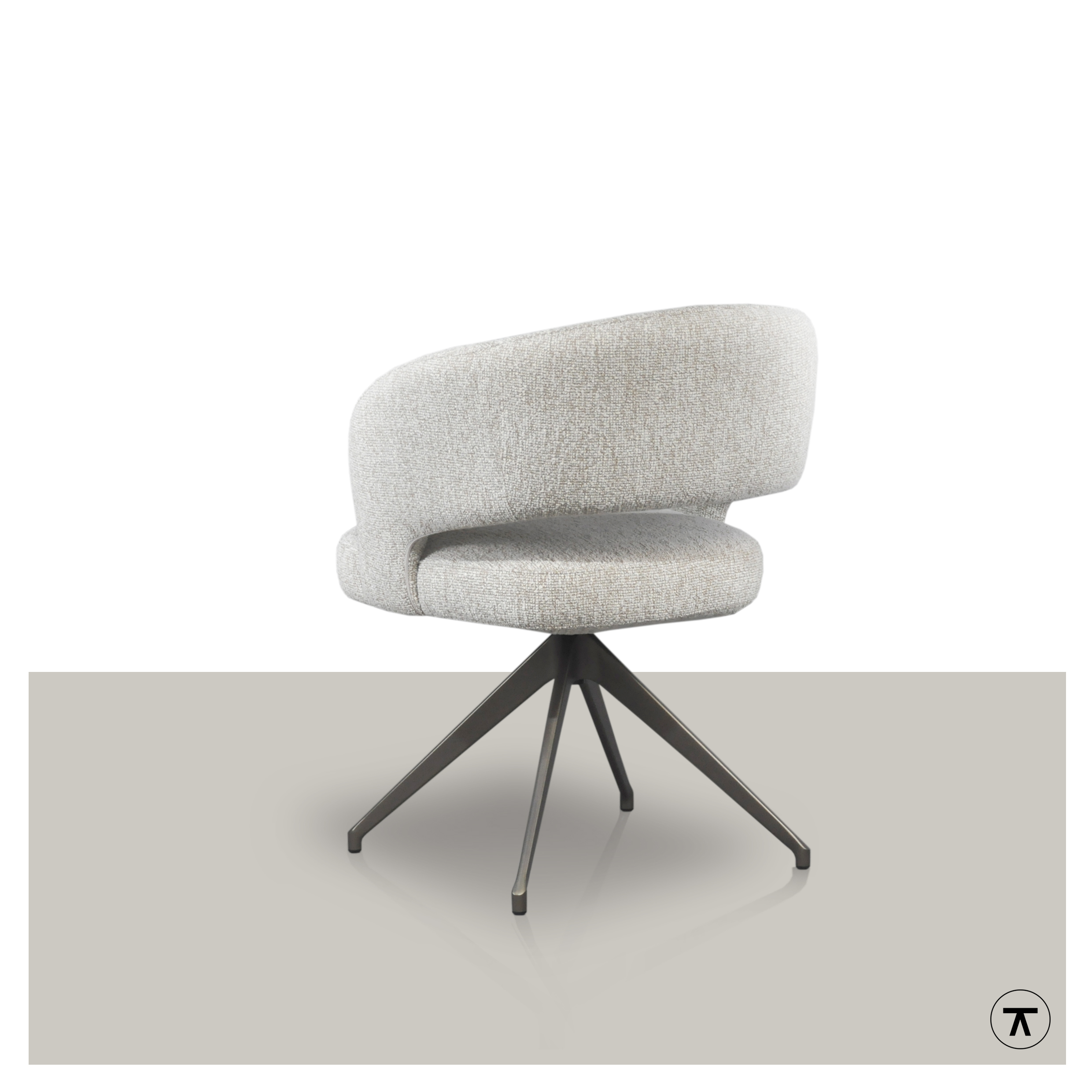 Achterkant stoel Marjon in grijs