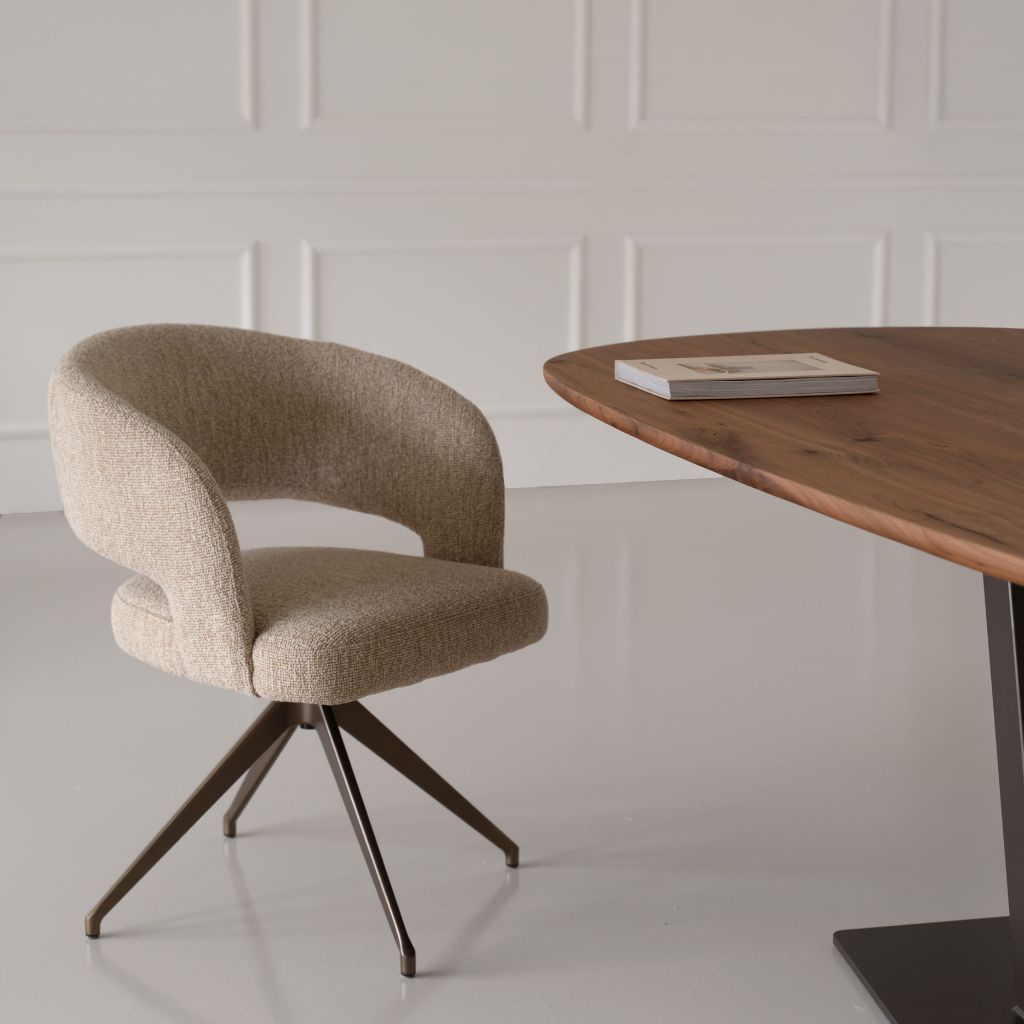 Stoel Marjon - eetkamerstoel met ronde rugleuning