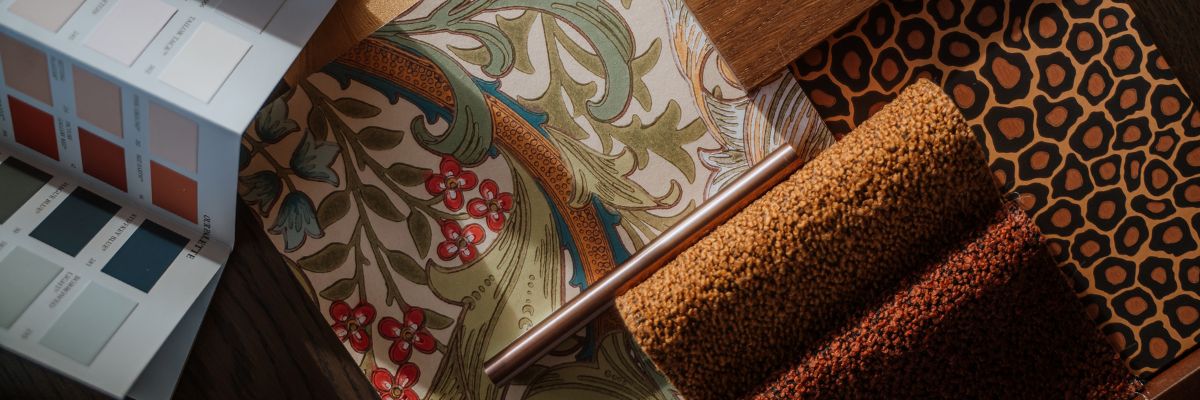 Moodbord verschillende stoffen