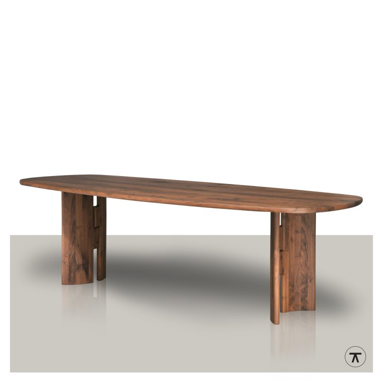 Fins ovale tafel Pasha noten