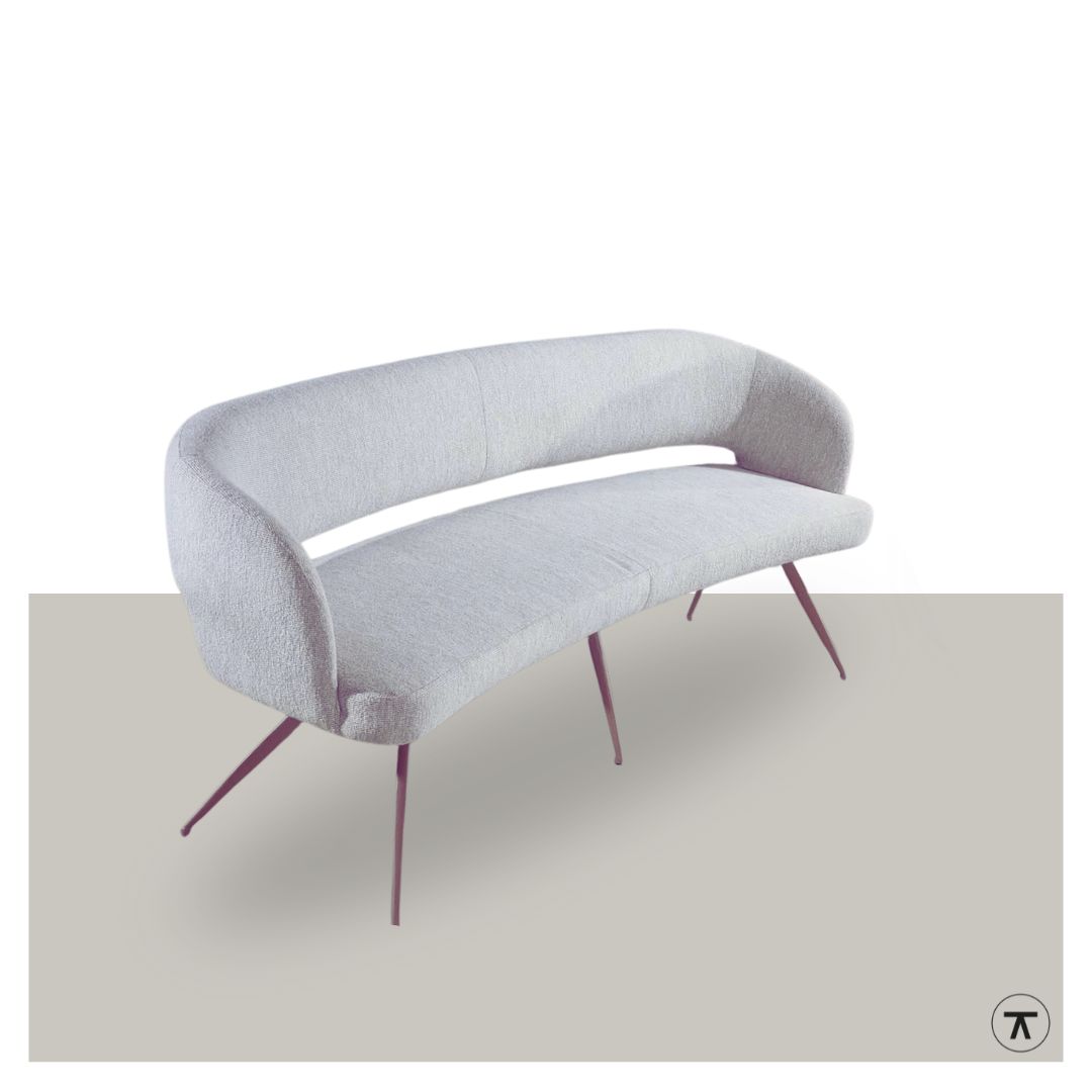 Eetkamerbank Marjon met open rugleuning en armleuningen