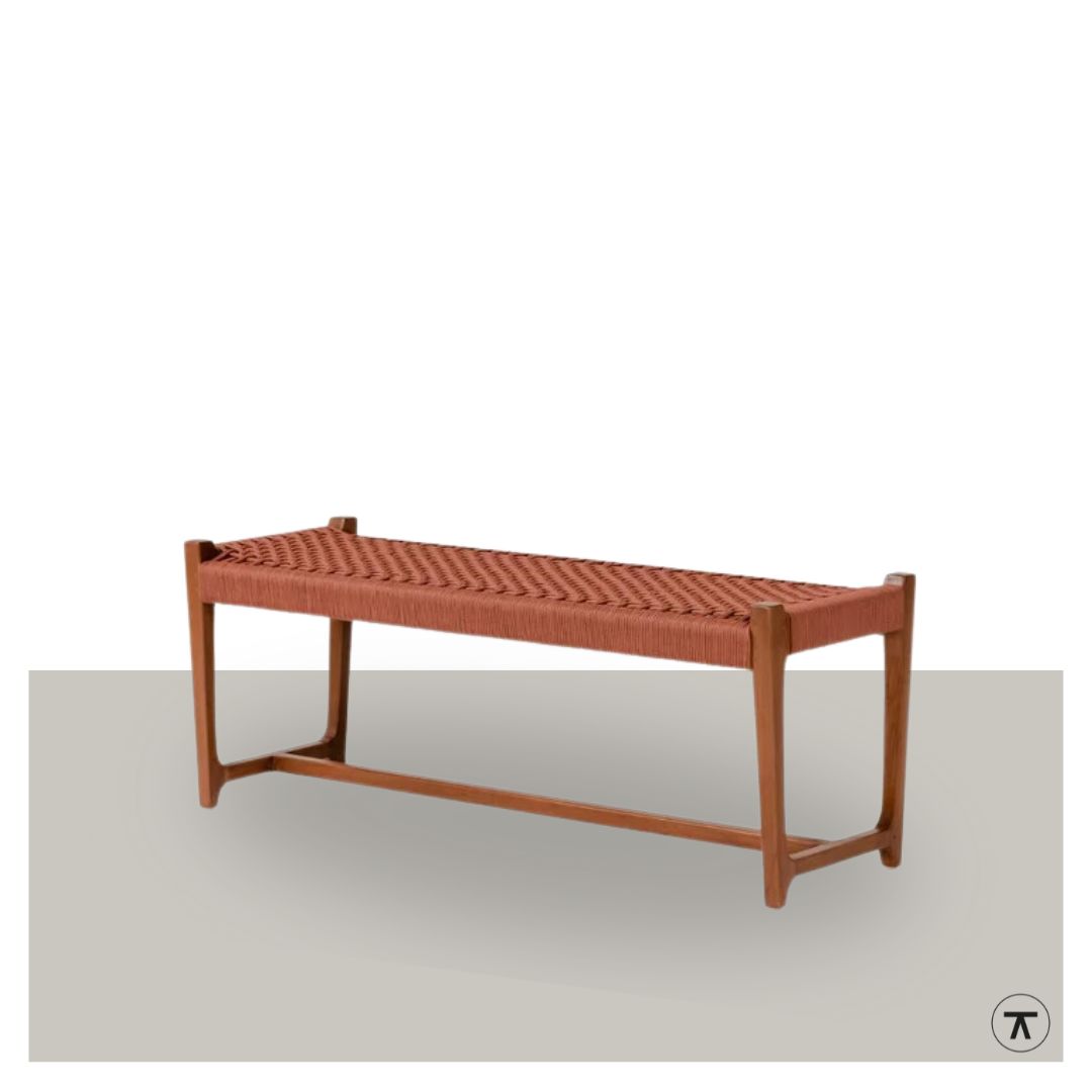 Kuwana Tuinbank Cinnamon Weave - Amber wood 120cm