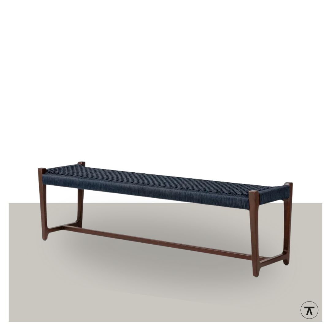 Kuwana Tuinbank Indigo Weave - Espresso wood 160cm
