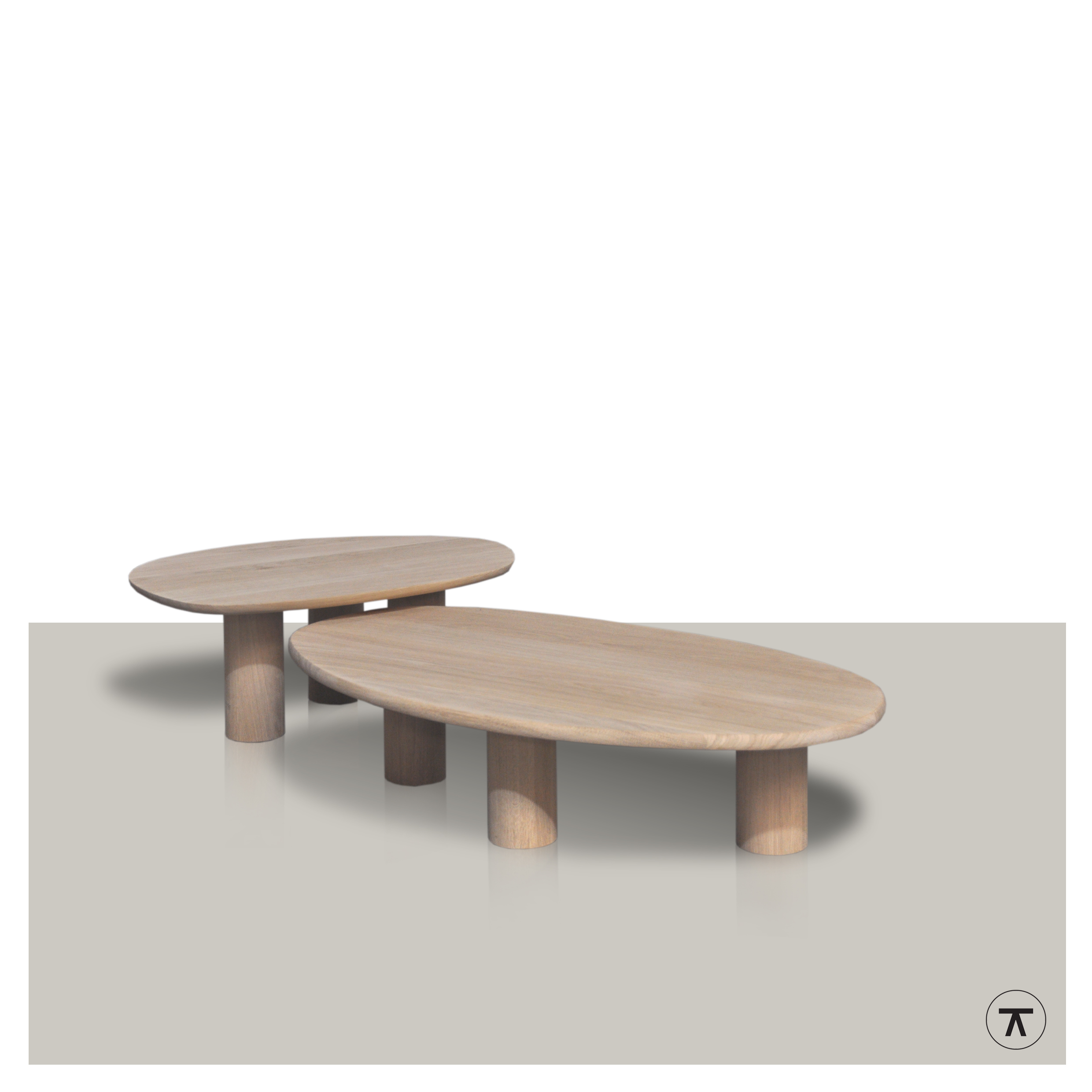 Organische salontafel Millie in 2 verschillende afmetingen